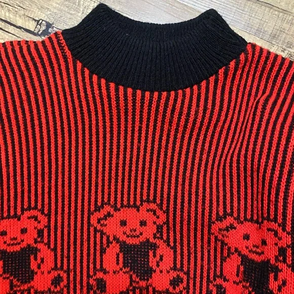 Vintage Adele Knitwear Teddy Bear Kawaii Sweater - Picture 3 of 7
